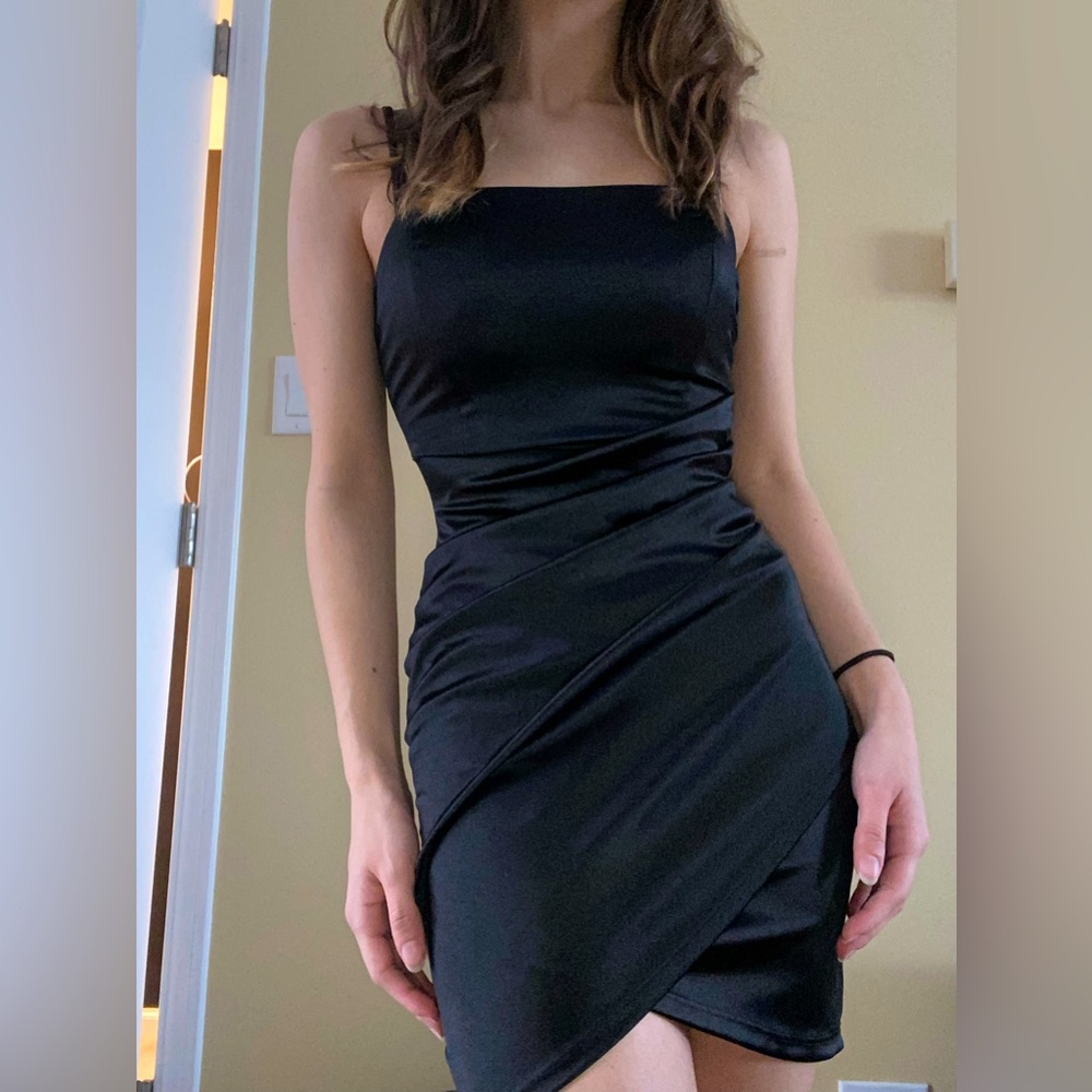 Black mini dress